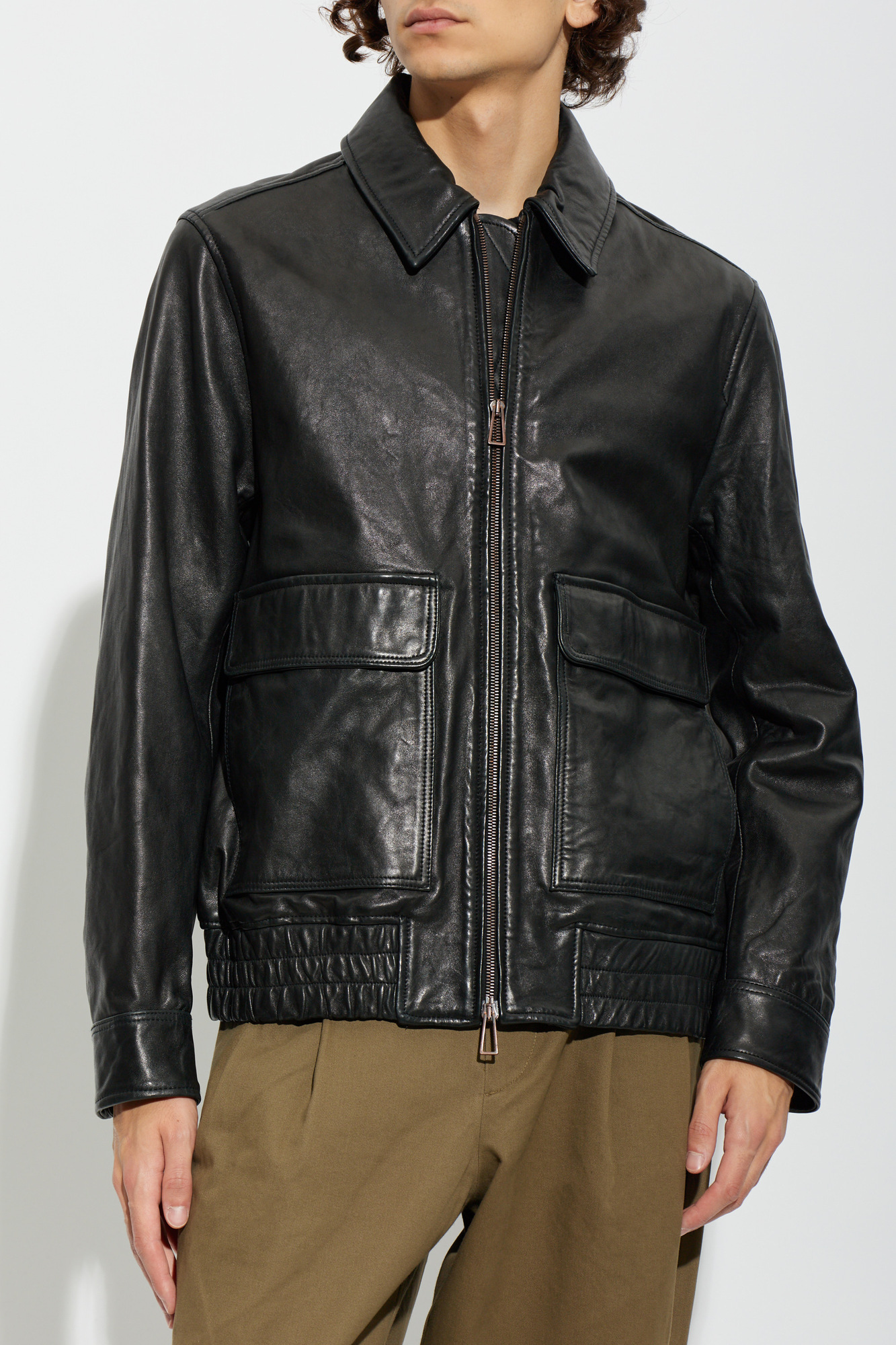 ジャケット・アウター PaulSmith Wool Gaba Check Leather Jacket PS Paul Smith Leather jacket in 'vintage' style | Men's | Vitkac